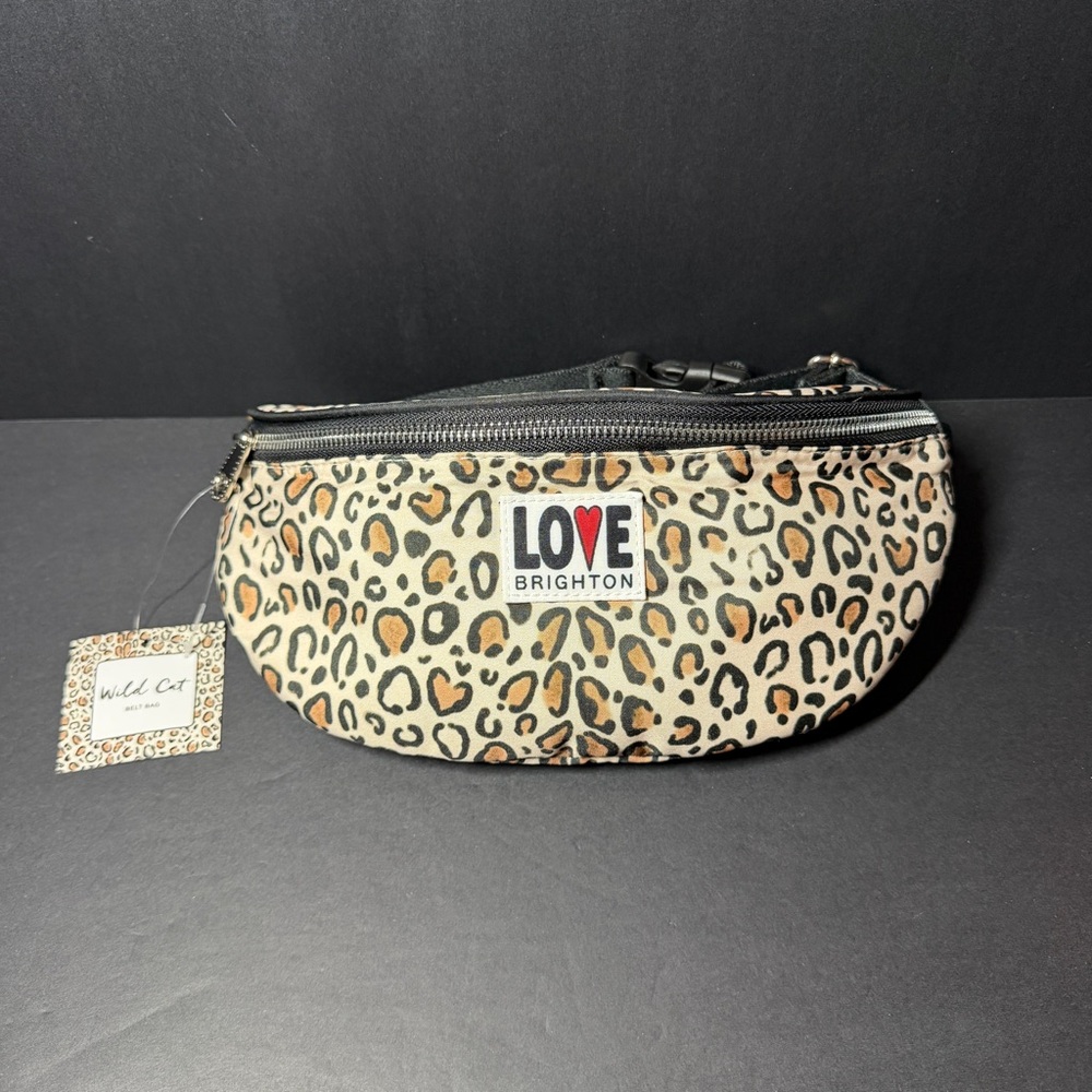 Brighton Leopard Print Waist Fanny pack Pouch in Black and Tan